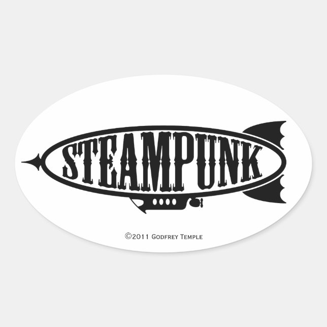 Steamfish Oval Sticker (Front)