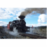 Steaming along Ornament Standing Photo Sculpture<br><div class="desc">Heisler No. 3 lettered W.H. Eccles Lumber Co. at Sumpter Valley Railroad,  goes pase the switch at Hawley Spur</div>