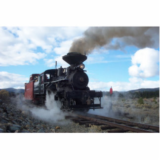 Steaming along Ornament Standing Photo Sculpture