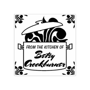 Steaming aromas cooking pot from the kitchen of rubber stamp