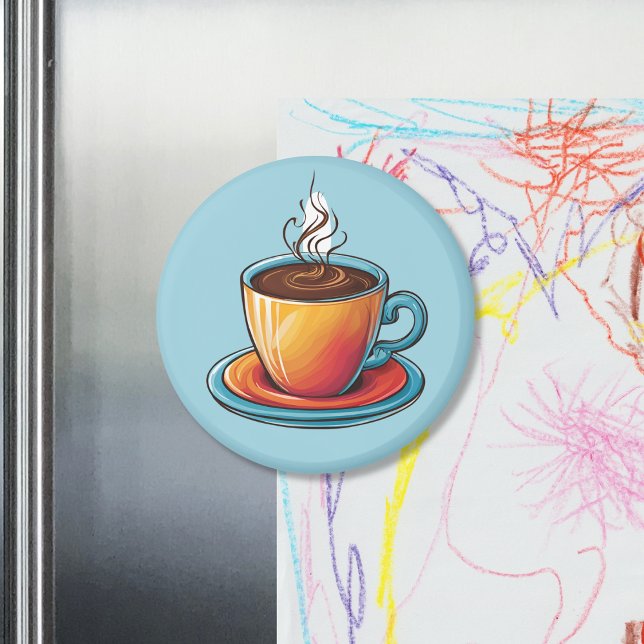 Steaming Coffee Cup Magnet (Creator Uploaded)