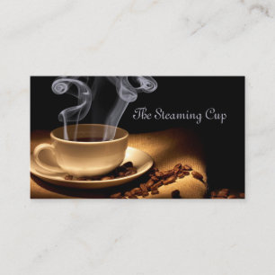 Steaming Cup of Coffee Business Card