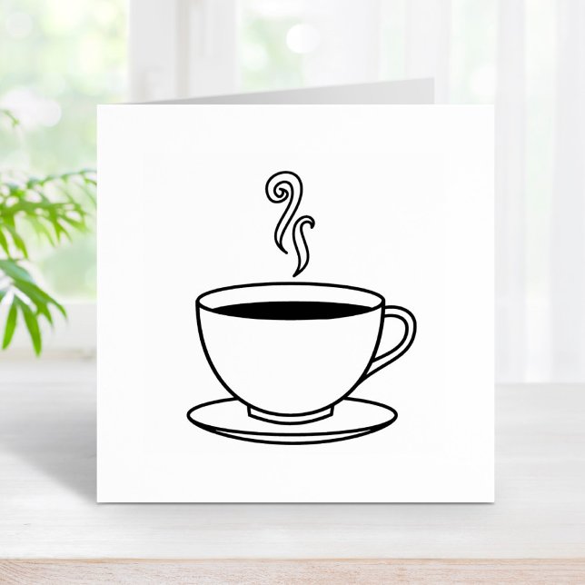 Steaming Cup of Coffee Rubber Stamp (Creator Uploaded)