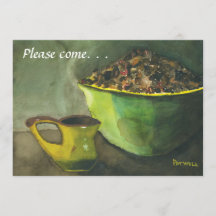 Steaming Cup of Coffee Sunday Brunch Invitation