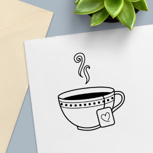 Steaming Cup of Tea Self-inking Stamp