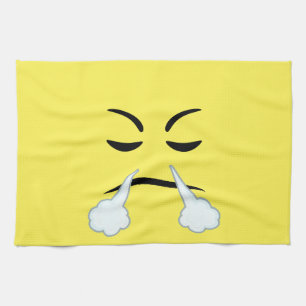 Steaming Emoji Tea Towel