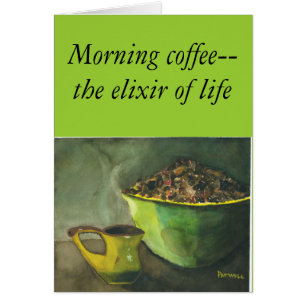 Steaming Morning Cup of Coffee Bowl Coffee Beans