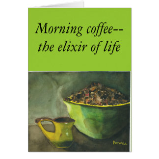 Steaming Morning Cup of Coffee Bowl Coffee Beans