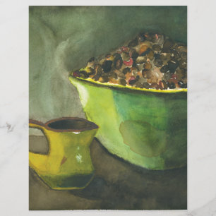 Steaming Morning Cup of Coffee Bowl Coffee Beans