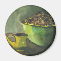 Steaming Morning Cup of Coffee Bowl Coffee Beans