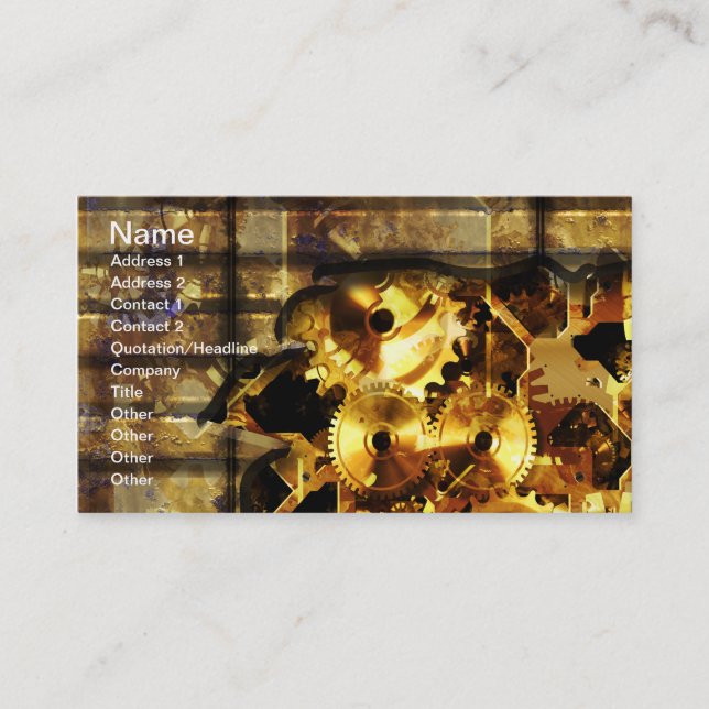 Steampumk 4 Business Card (Front)