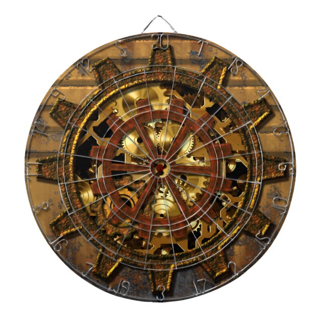 Steampunk 11 Dart Board Options. (Front)