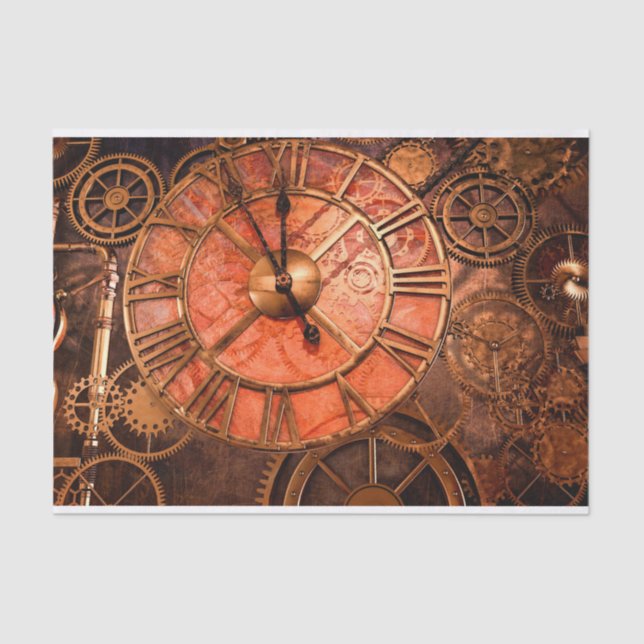 Steampunk 21 tissue paper (Front)