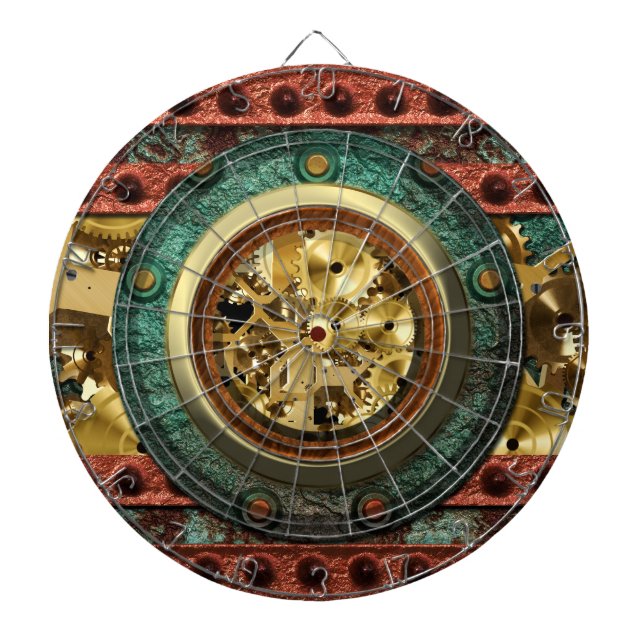 Steampunk 4C Dart Board (Front)