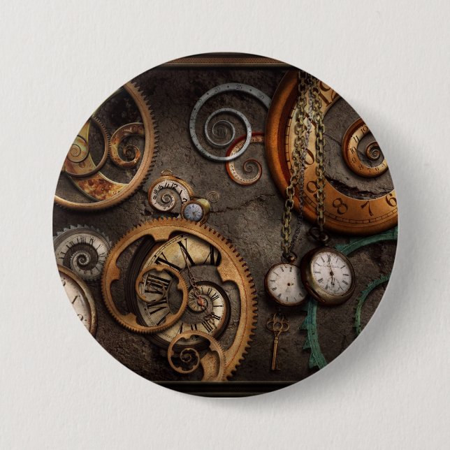 Steampunk - Abstract - Time is complicated 7.5 Cm Round Badge (Front)