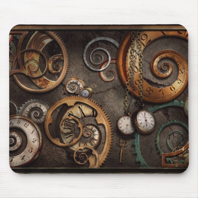 Steampunk - Abstract - Time is complicated Mouse Mat (Front)