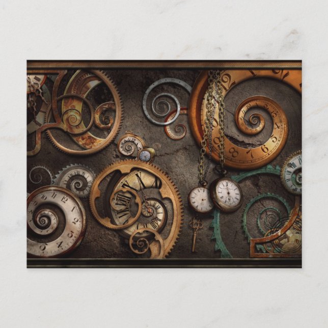 Steampunk - Abstract - Time is complicated Postcard (Front)
