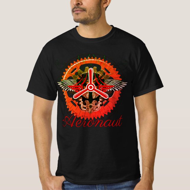 Steampunk Aeronaut, celestial mechanics T-Shirt (Front)