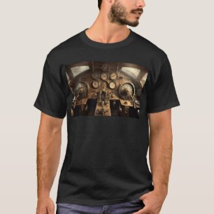 Steampunk aeroplane cockpit T-Shirt