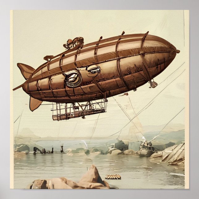 Steampunk Airship 1 Poster (Front)