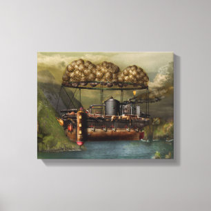 Steampunk - Airship - The original Noah's Ark Canvas Print