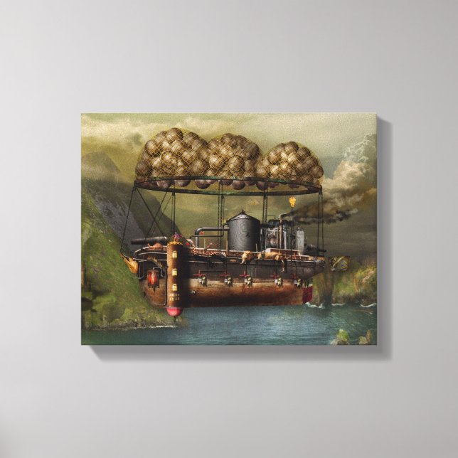 Steampunk - Airship - The original Noah's Ark Canvas Print (Front)