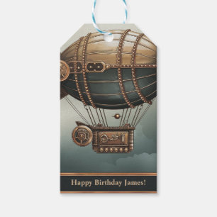 Steampunk Airship Vintage Adventure Design Gift Tags
