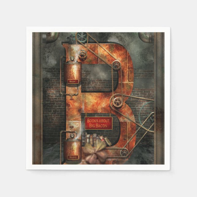 Steampunk - Alphabet - B is for Belts Napkin (Front)