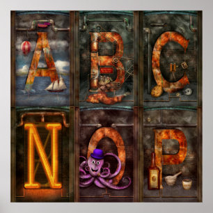 Steampunk - Alphabet - Complete Alphabet Poster
