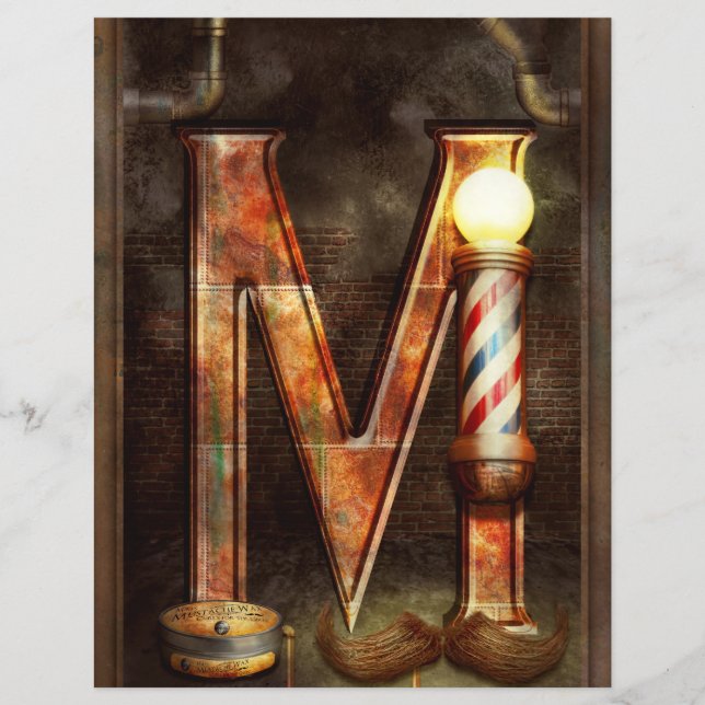 Steampunk - Alphabet - M is for Moustache Flyer (Front)