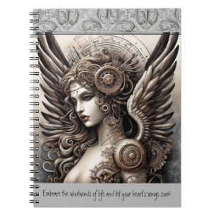 Steampunk Angel and Quote Notebook