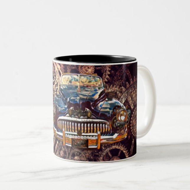 Steampunk Antique Buick Mug (Front Right)