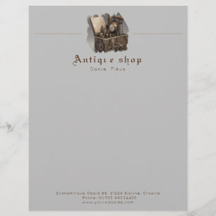Steampunk Antique Shop Vintage Letterhead