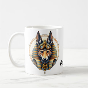 Steampunk Anubis Fox Portrait Coffee Mug