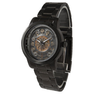 Steampunk Art cogs & gears men's watch 2