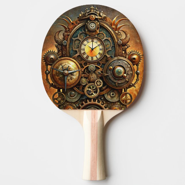 Steampunk Art Ping Pong Paddle (Front)
