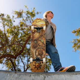 Steampunk Art Skateboard
