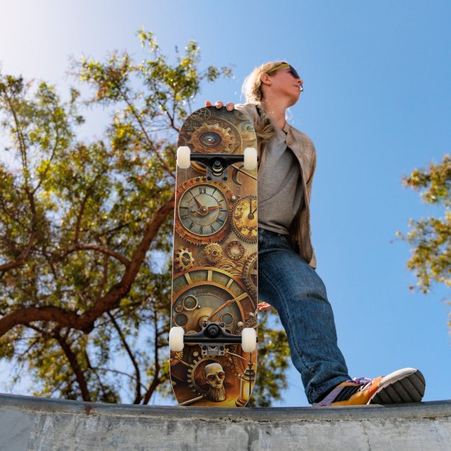 Steampunk Art Skateboard (Outdoor 1)