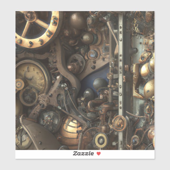 Steampunk Art Vinyl Sticker (Sheet)