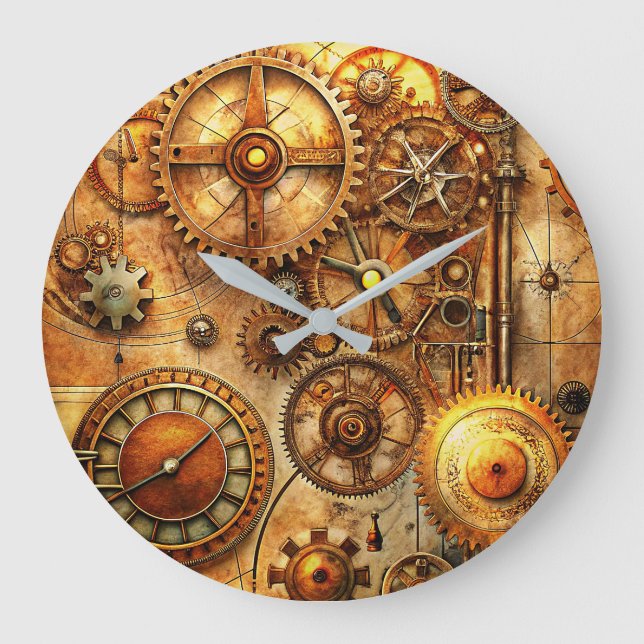 Steampunk Art Wall Clock (Front)