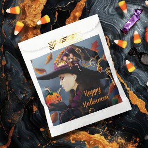 Steampunk Autumn Witch Pumpkin Clockwork Hat Favour Bags