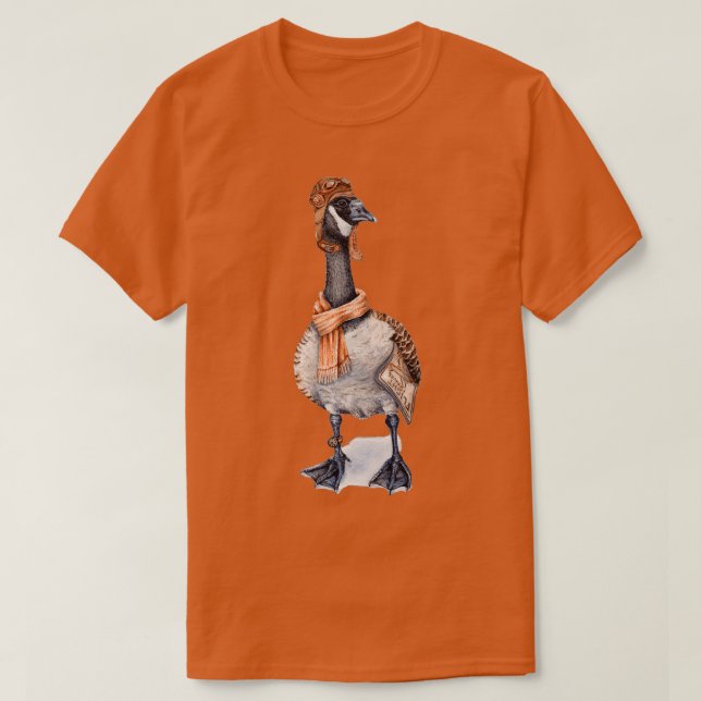 Steampunk Aviator Canada Goose T-Shirt (Design Front)