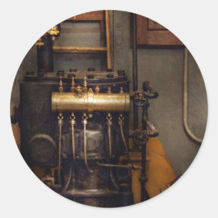 Steampunk - Back in the engine room Classic Round Sticker