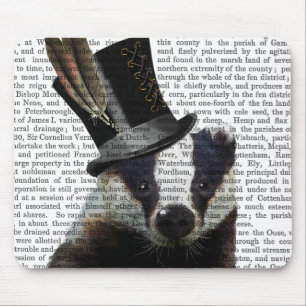 Steampunk Badger in Top Hat Mouse Mat