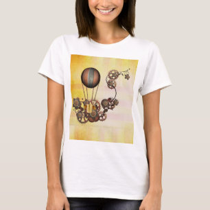 Steampunk Balloon Antique Yellow T-Shirt