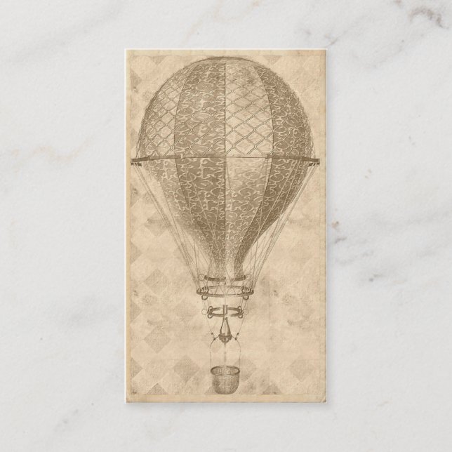 Steampunk Balloon Business or Contact Cards (Front)