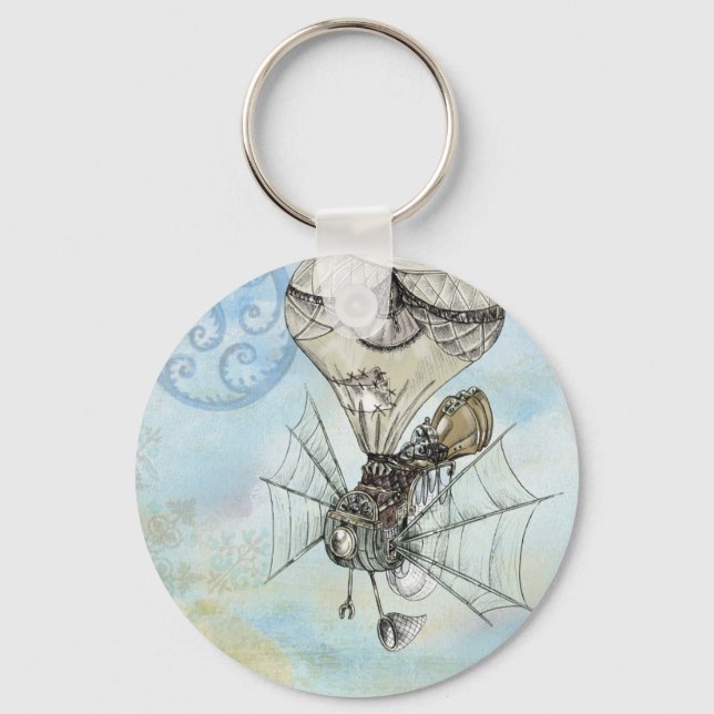 steampunk balloon key ring (Front)