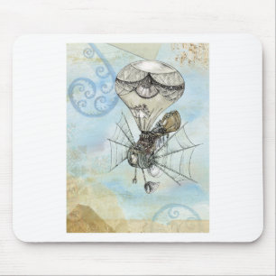 steampunk balloon mouse mat