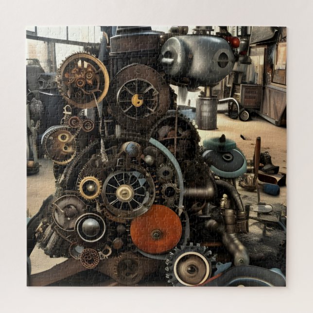 Steampunk Barnicle Bill's Time Flux Device Jigsaw Puzzle (Vertical)