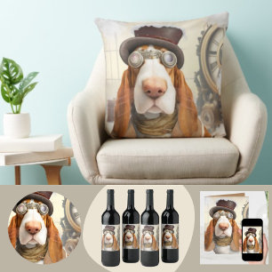 Steampunk Basset Hound Tissue Paper